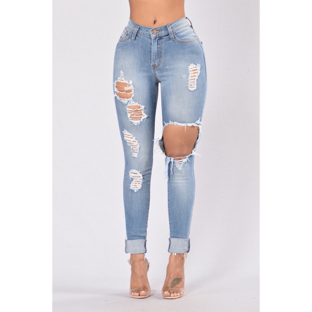 Fashion nova light jeans size 3